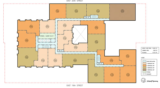 Base building apartment unit fit out diagram