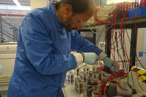 UWE’s Professor Ioannis Ieropoulos, at work on a microbial fuel cell. Photo: UWE.