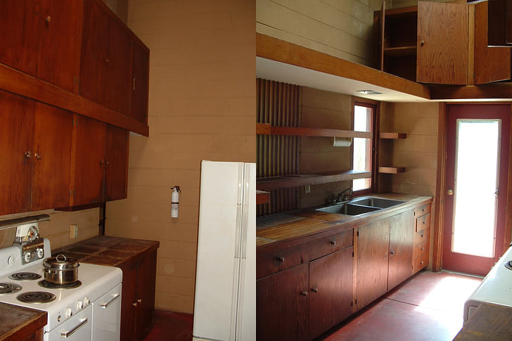 Kitchen Interior before restoration. Photos by Dan Nichols