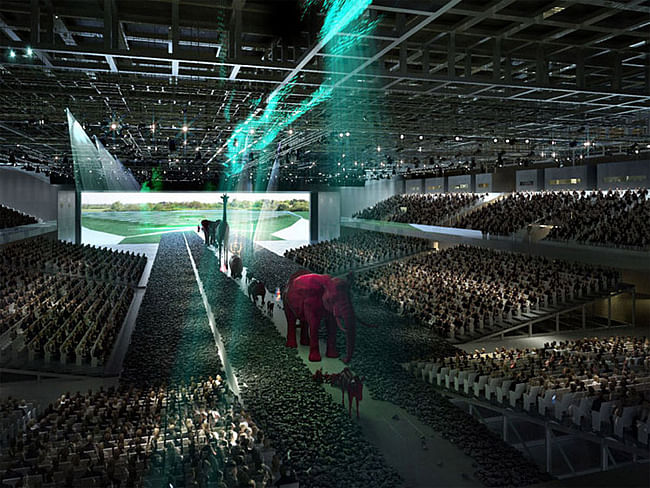 Visualization of OMA's competition-winning design for the new Parc des Expositions (Image: OMA)