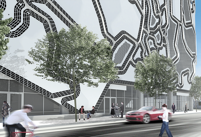 Faulders Studio's facade for the Wynwood Parking Garage and Mixed-Use Building (courtesy Faulders Studio).