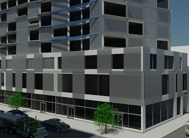 Dynamic Facade Apartment and commercial building