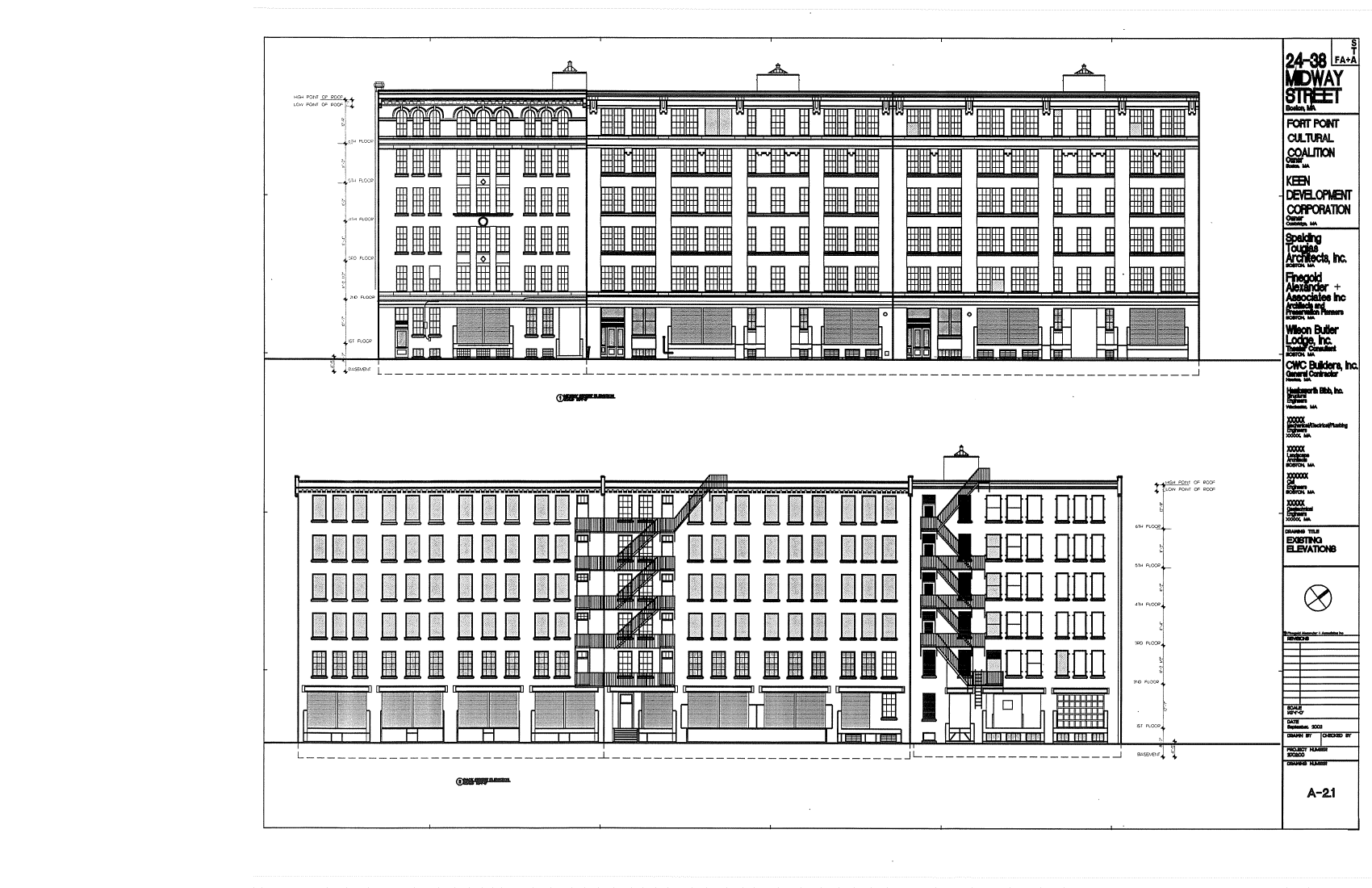 MIDWAY ARTIST STUDIOS / EXISTING ELEVATION