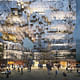 Low resolution: MVRDV's new pixely mixed-used building for Esslingen, Germany. © MVRDV