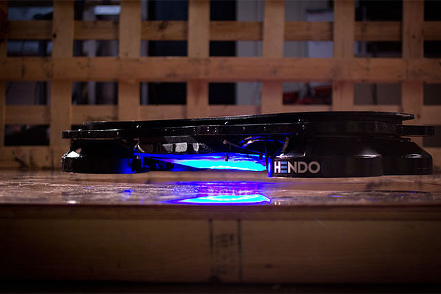 Is this for real? Well, yes. The Hendo Hover team has created the first working hoverboard. Photo via Kickstarter.