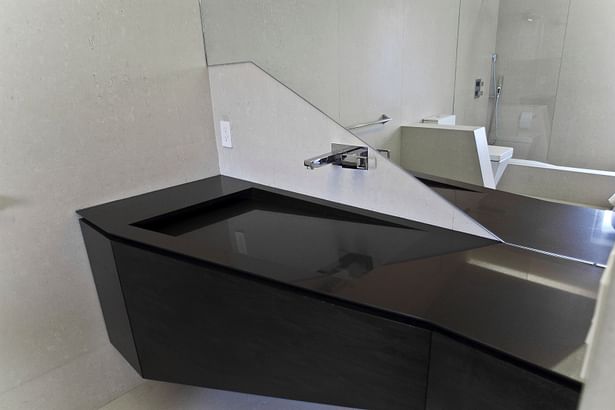 Custom designed cabintery and integrated sink (photo: Arshia Mahmoodi)