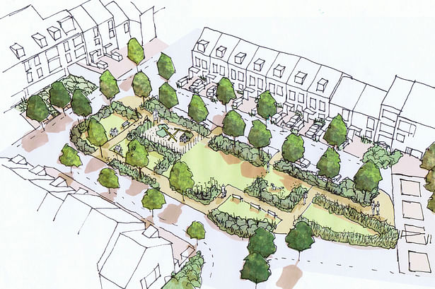 Oxford Stadium Residential Development Park Sketch