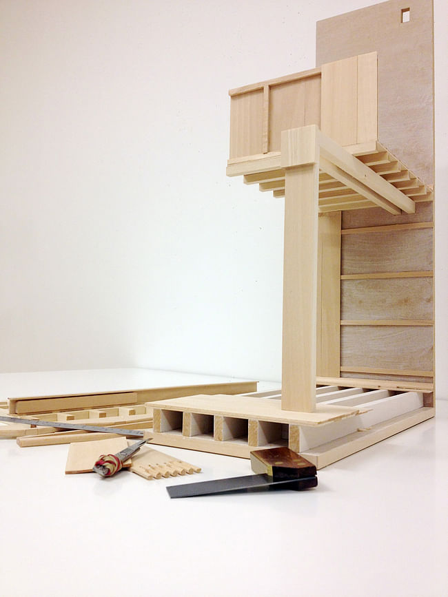 Scale model under construction. Photocredit courtesy of Page \ Park Architects.