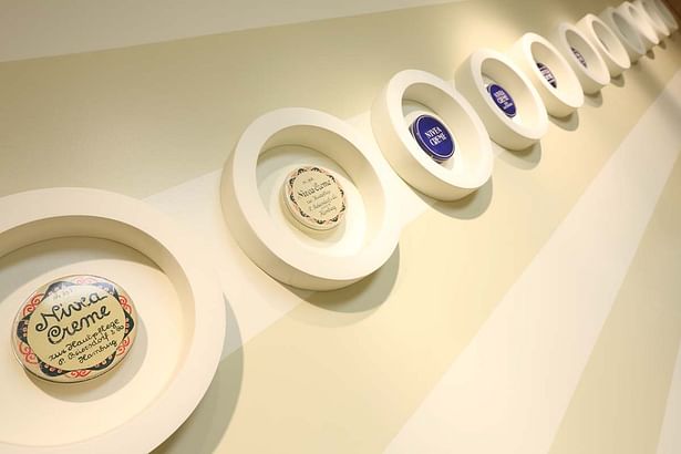 Nivea skin care center - iconic packaging through time exhibition