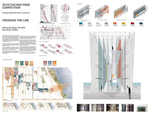 HONORABLE MENTION: SETTING THE STAGE: THE WEFT by Ricardo Fernandez Gonzalez. Image courtesy Chicago Architectural Club.
