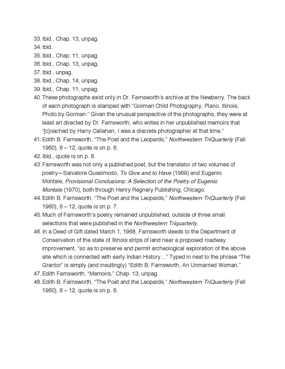 Screen/Print 33 the alternative history of Edith Farnsworth and her