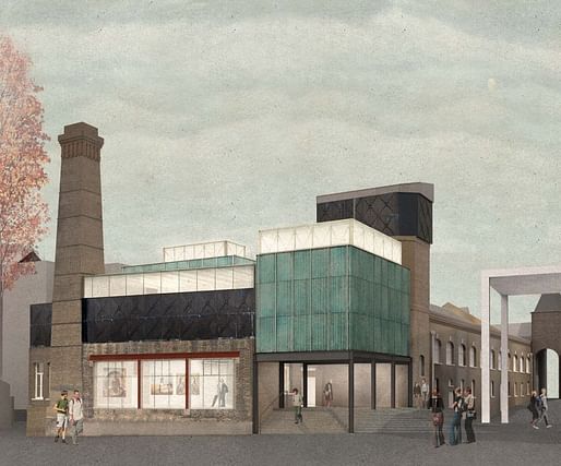Rendering of Goldsmiths Centre for Contemporary Art in London. Image: Assemble.