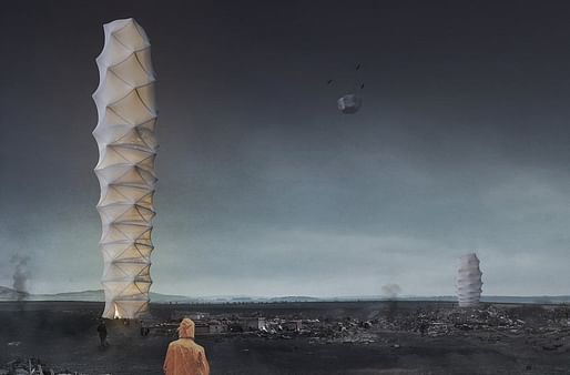 2018 eVolo Skyscraper Competition 1st place winner: Skyshelter.zip: Foldable Skyscraper for Disaster Zones​ by Damian Granosik, Jakub Kulisa, Piotr Pańczyk | Poland​