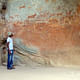 Matobo Hills Cultural Landscape, in Matobo, Matabeleland, Zimbabwe. Rock art at Nswatugi Cave, one of the sites where were extensive research of the paintings has been carried out, 2016