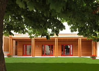 Timber costruction kindergarten in Treviso, Italy.