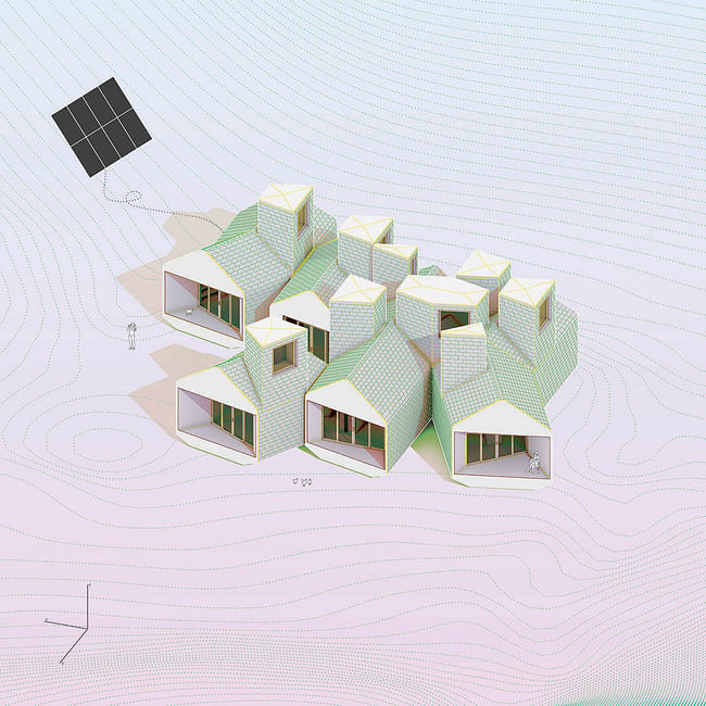 MOS Architects. Museum of Outdoor Arts Element House, Las Vegas, New Mexico. 2008—13. Axonometric view. Digital C-print, 18 x 18″ (45.7 x 45.7 cm). The Museum of Modern Art, New York. Gift of the architects. © 2014 MOS Architects