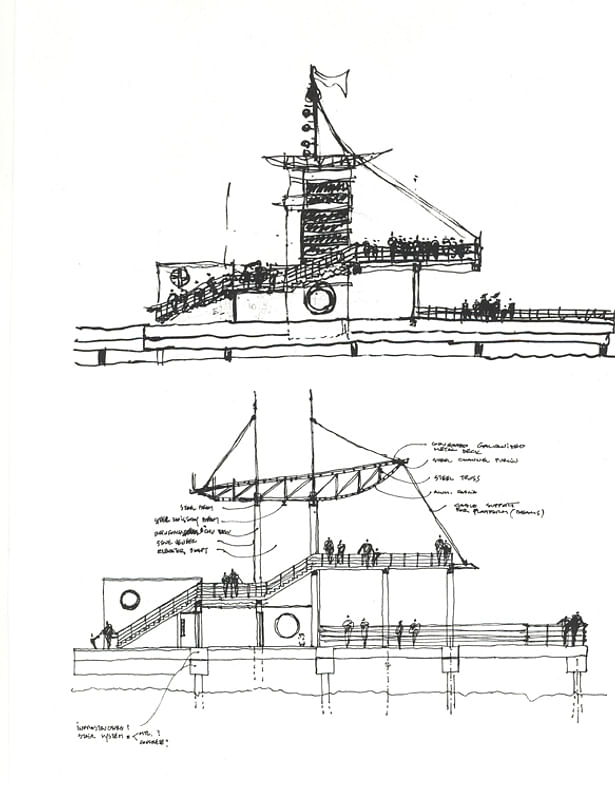 • USS Battleship Museum Pier and access towers, Camden Waterfront, NJ (Tarquini Organization)