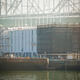 The structure that is almost certainly being built by Google, on a barge in San Francisco Bay. (Credit: James Martin/CNET) 