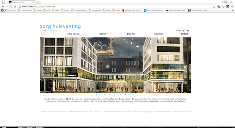 Web design launched (beta version). www.zorghuisvesting.2by4.nl