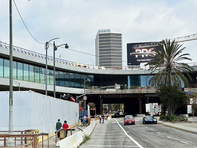 David Geffen Galleries under construction, photo by Paul Petrunia © Archinect