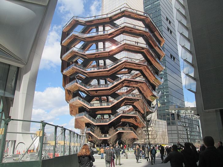 Thomas Heatherwick's The Vessel, is it a monument, a mall, or a work of art? Image courtesy of Wikimedia user Epicgenius.
