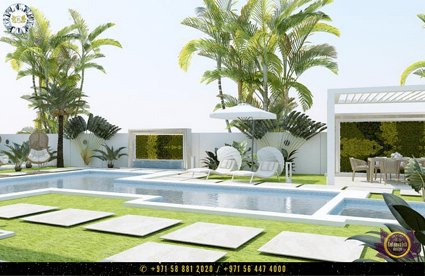 Contemporary Villa Landscape Design in Dubai