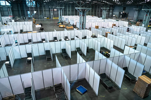  View of the patient area within the adapted Javits Center complex. Photo By: K.C. Wilsey, FEMA.