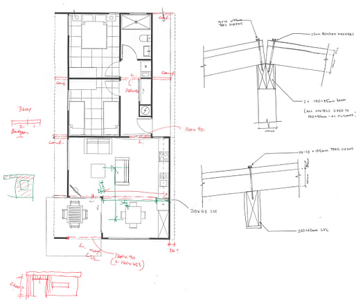 Measuring, Calculating and drawing details for roof beams and connections