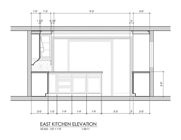 Kitchen - East Elevation