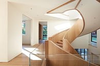 Helical staircase design with wood veneer finish - Atherton, SF, USA
