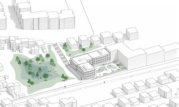 Domingo - Axonometry (Plot D - Almada Affordable Housing)