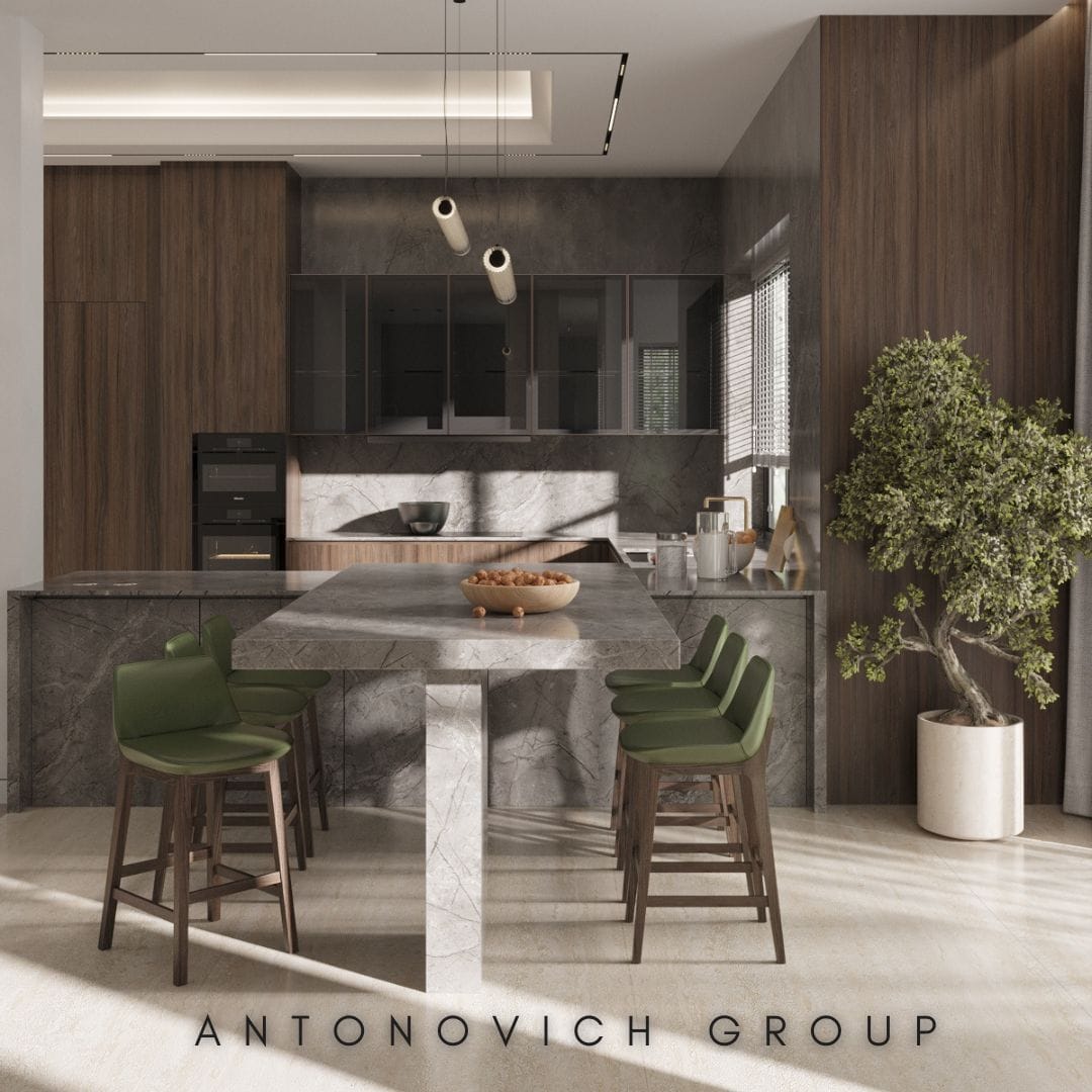 Modern Functional Kitchen Interior Design | Luxury Antonovich Design ...