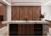 Effortless Elegance: Antonovich Group's Spacious Kitchen Interior Design