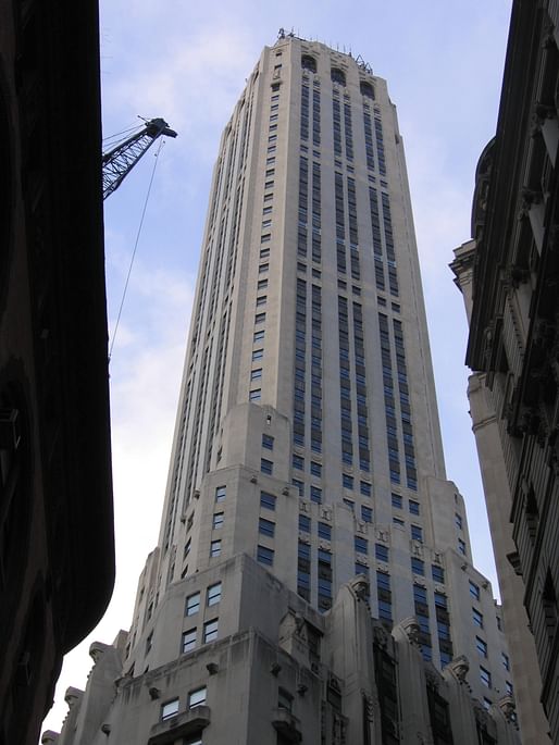 20 Exchange Place in NYC's FiDi. Image courtesy Wikimedia Commons user ButtonwoodTree