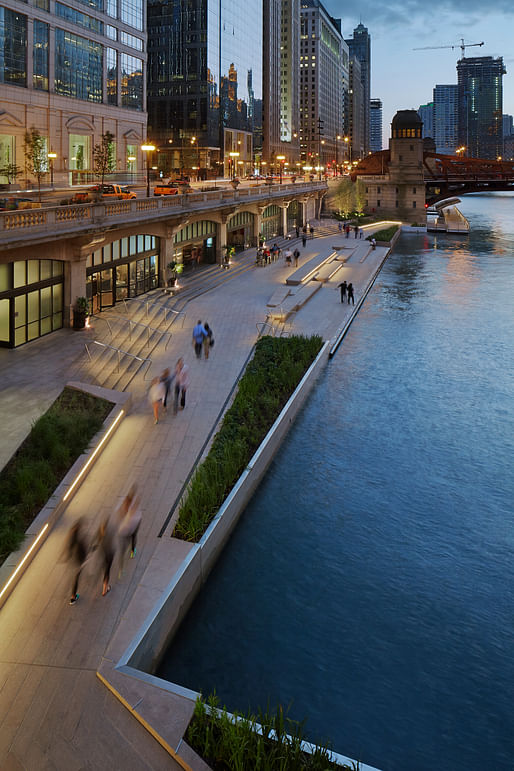 Chicago Riverwalk; Chicago (Also won an Honor Award for Regional and Urban Design) by Ross Barney Architects. Photo: Kate Joyce.