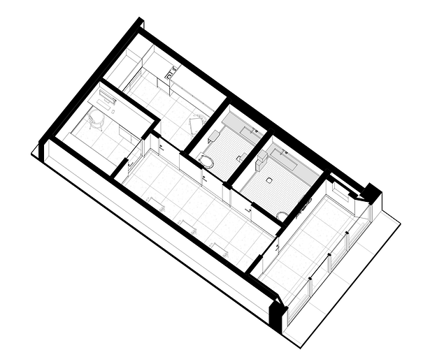 Axonometric view of the self-testing center