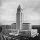 1931 photograph of then new City Hall with the now-demolished 10-story International Savings Bank to the immediate left