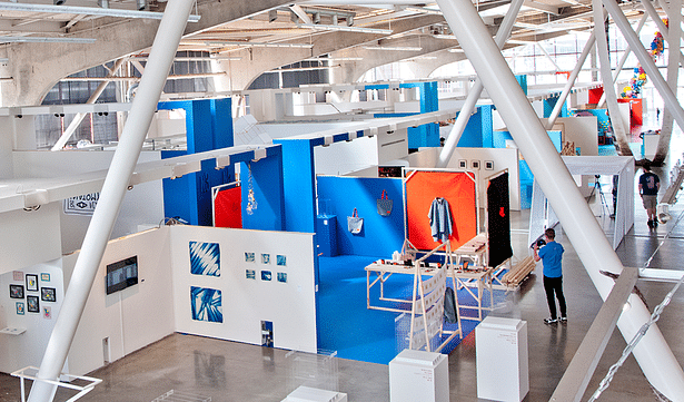 Bird's eye view of exhibition