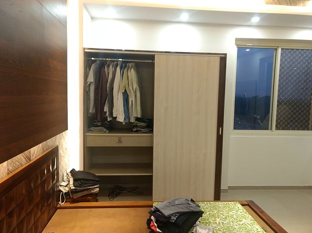 Trending Stylish Wooden Wardrobe for males, internal section view by Aspire Interors, Wardrobe cabinet manufacturers, sellers, Suppliers in Faridabad, Delhi NCR