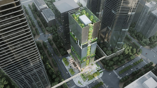 Shenzhen Transsion Tower, Green Spaces, Image by Aedas
