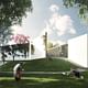 1st-prize WKCD Arts Pavilion proposal by VPANG architects ltd + JET Architecture Inc + Lisa Cheung. Image via via westkowloon.hk