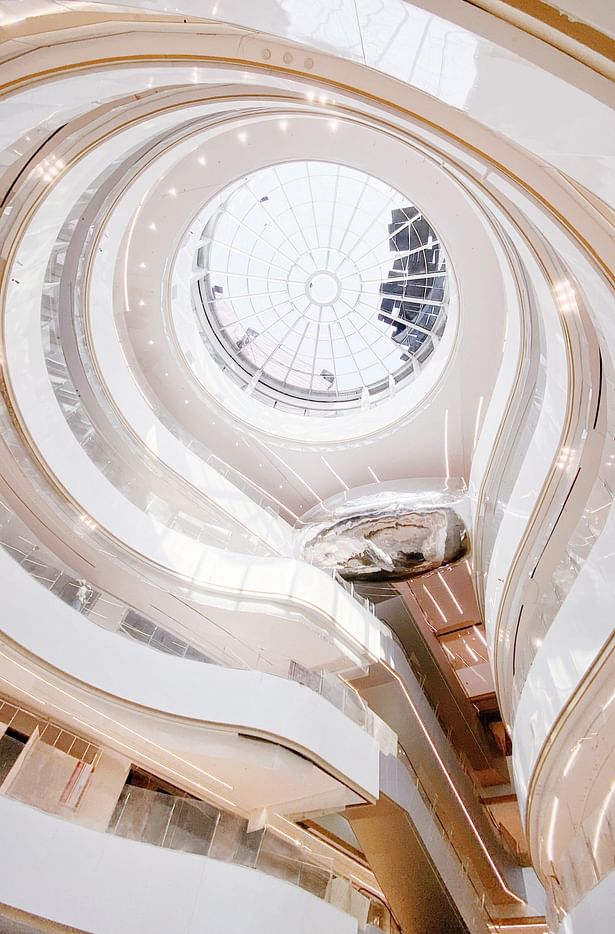 Skylight illuminates the atrium with natural light