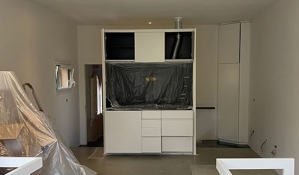 Kitchenette construction process pictures