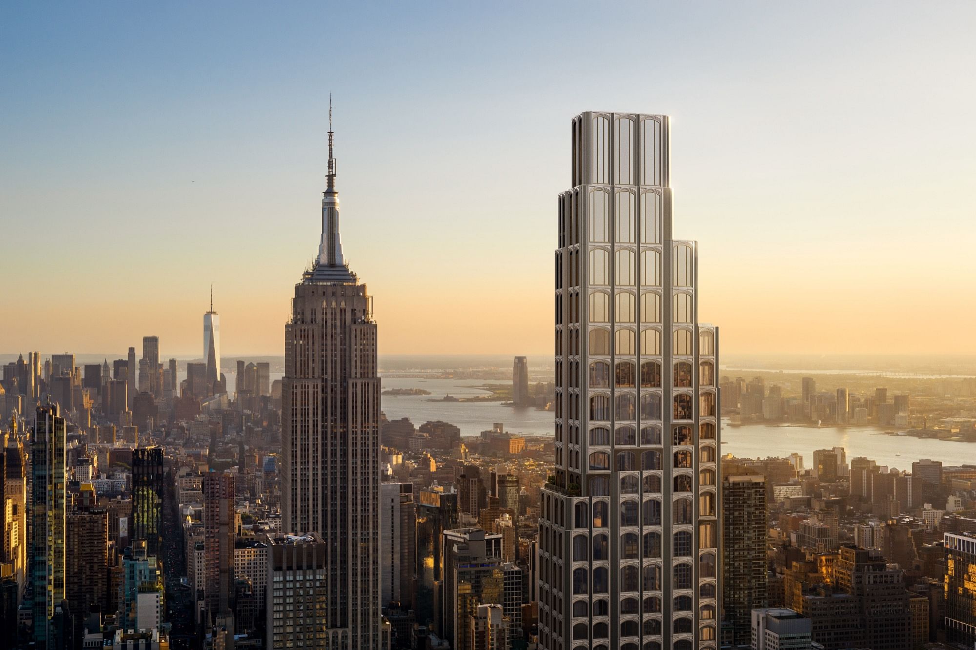 KPF reveals supertall Midtown Manhattan tower behind arched