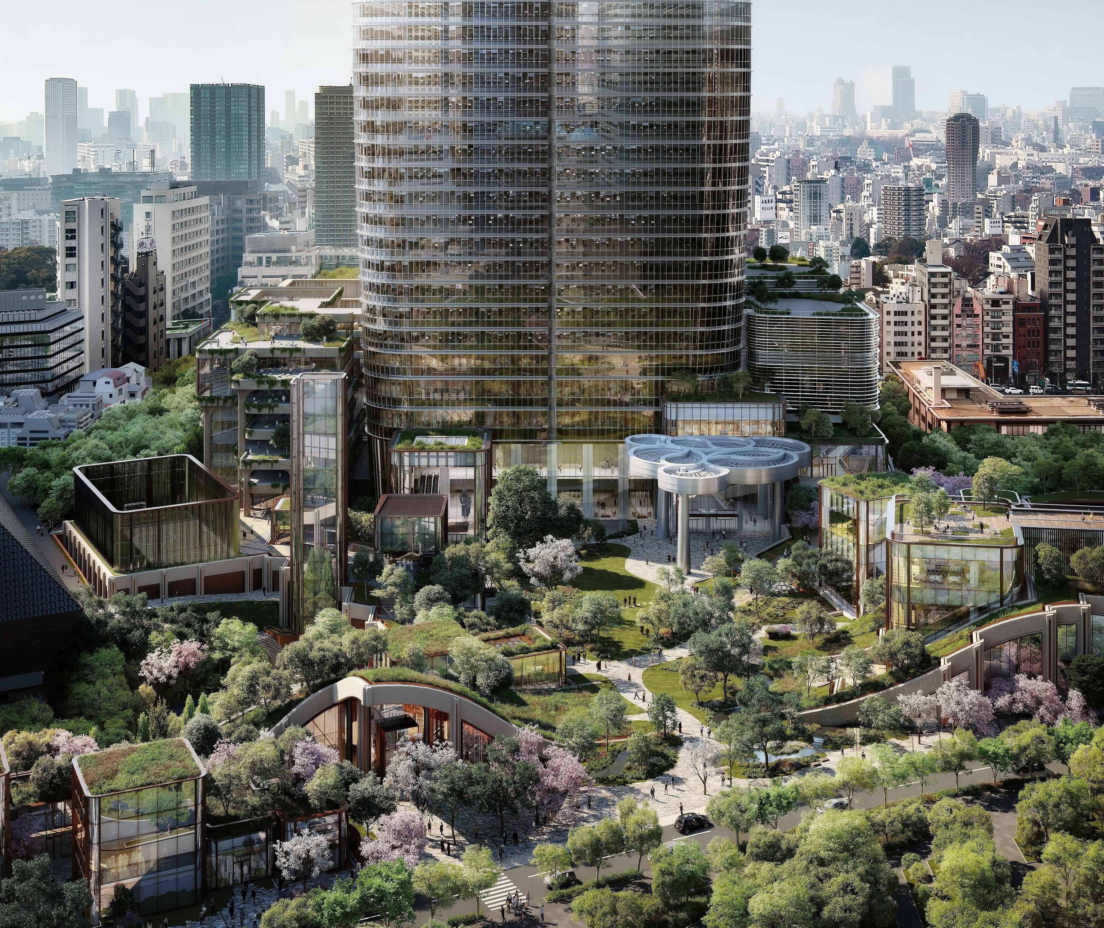 本物の Sou Fujimoto designs Pace Gallery Tokyo expansion inside その他