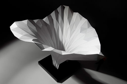 ZHCODE, Arum Installation for Venice Biennale, 2012, Folded Paper Model. Image courtesy of Zaha Hadid Architects.