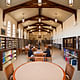 Thoughtful space planning makes for a light, functional library at Newport Harbor High School. 