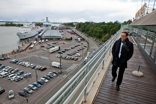  Mikko Aho, Helsinki’s planning director and a judge in a design competition for a proposed Guggenheim satellite, surveying the museum’s potential site. Credit Touko Hujanen for The New York Times 