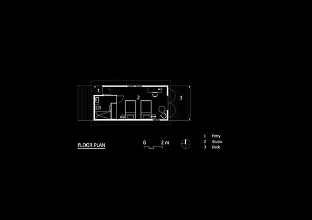 ARCHITECTURE INTERIOR - NEW OUTBUILDING STUDIO FURNITURE LAYOUT