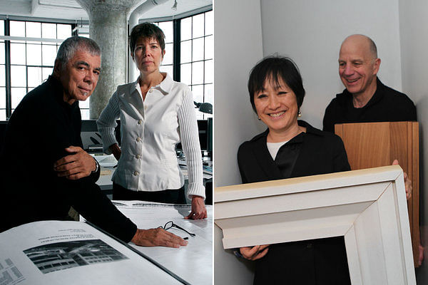 The architects Ricardo Scofidio and Liz Diller, left, urged razing the American Folk Art Museum building, which was designed by another architect duo, their longtime friends Billie Tsien and Tod Williams, right. LEFT, JOE FORNABAIO FOR THE NYT; RIGHT, CHESTER HIGGINS JR. / THE NYT